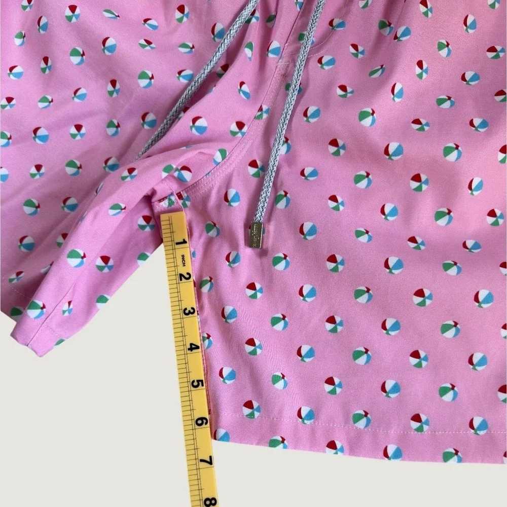 Kenny Flowers Mens Pink Beach Ball Print Swim Trunks XL Quick Dry Board Shorts